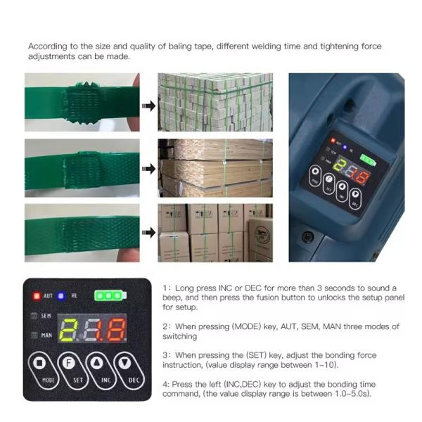 Convenient One-Button Strapping Packer for Restaurant Apply Strap Thickness 0.4-1.2mm