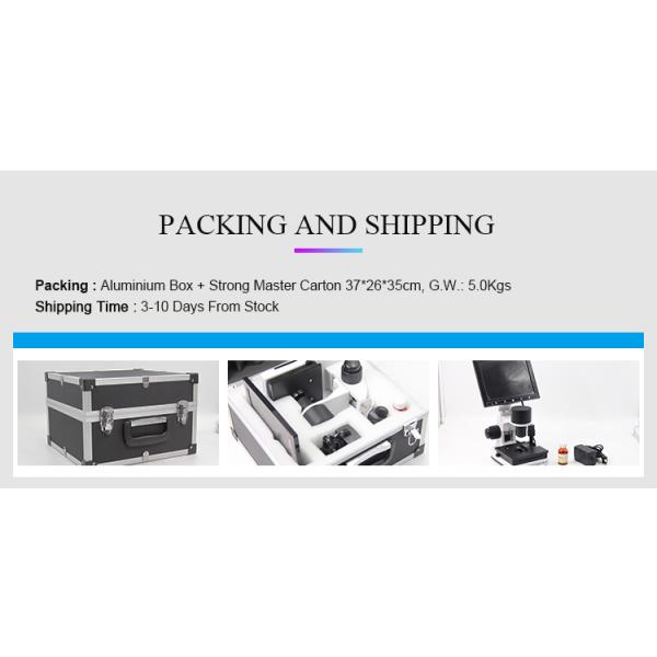 A33.0220 Biological Microscope With 8 Inch LCD 400x LED Light Angle Adjust