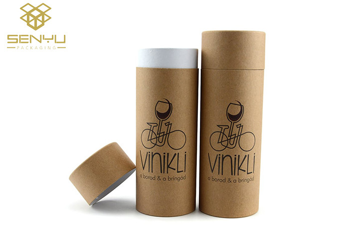 Cardboard Paper Tube Packaging / Wine Bottle Pack Paper Tube Container