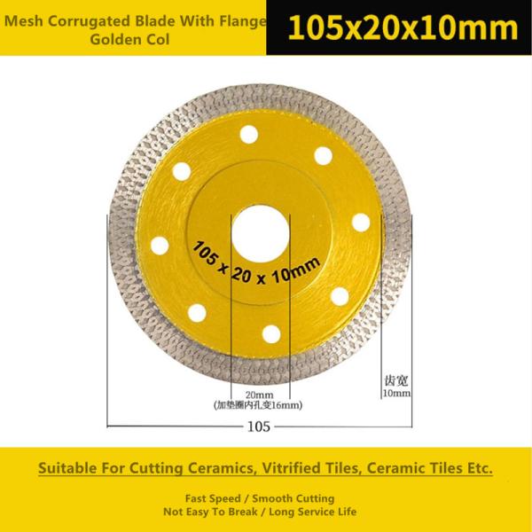 Turbo Teeth 4 Inch Diamond Cutting Wheel Vitrified Tiles Processing