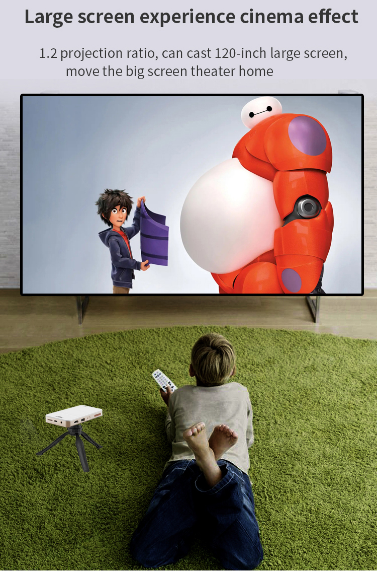 Flyin S90 4K Mini Portable Android Smart DLP Projector WIFI Bluetooth Enabled Shaped Mobile Phone US Plug LED Lamp 3D Battery