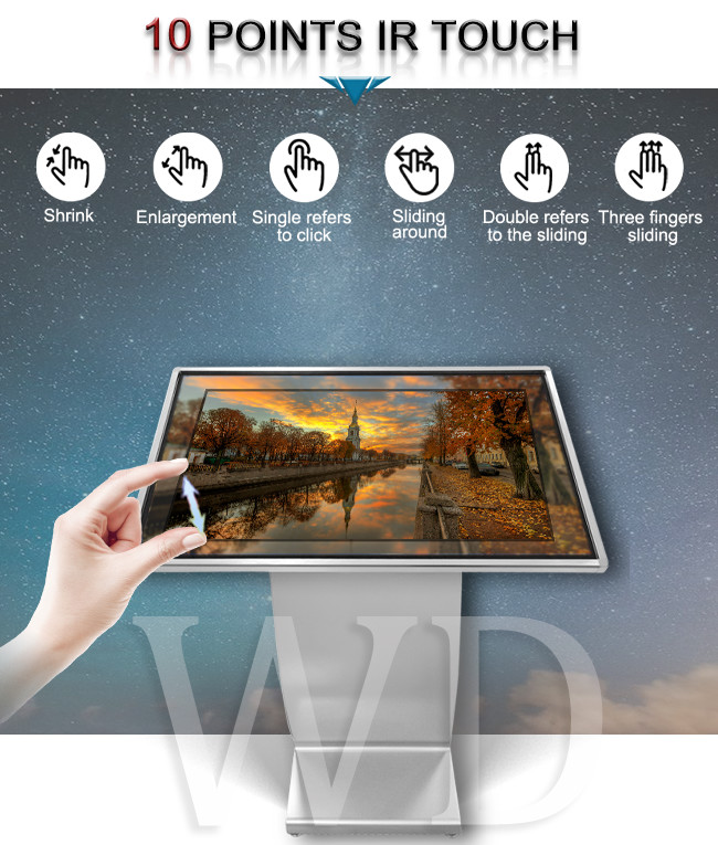 65'' 1920*1080 Intel Core I3 Digital Building Directory Boards For Lobby