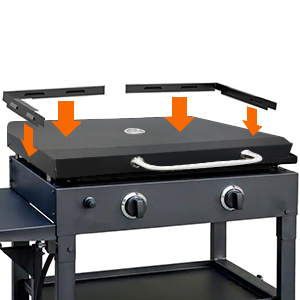 Power Coated Grill Accessories for Protecting Flame and Holding Heat on BBQ Griddle