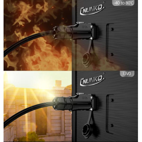 Water Resistance IP68 in Mated Cable Connector Outdoor Use M12 5 Pin Waterproof Connectors