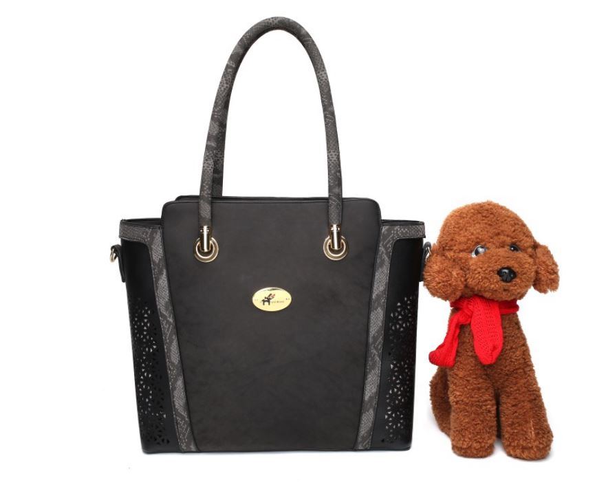 Luxury Cool Pattern Outdoor Dog Handbag Pet PU Leather Carrier