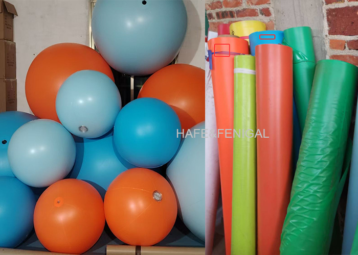 60cm 1m Fully Printed Inflatable Green Sky Blue Flashing Interactive Balloon Light 0