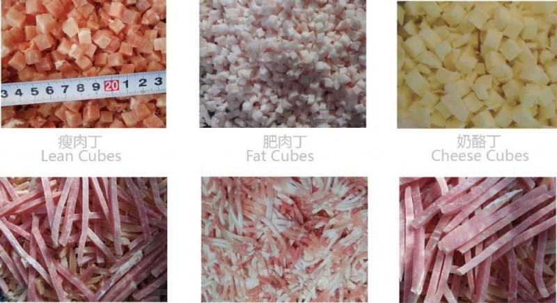 High Capacity Frozen Meat Cube Cutter For Sausage And Meat Product Processing