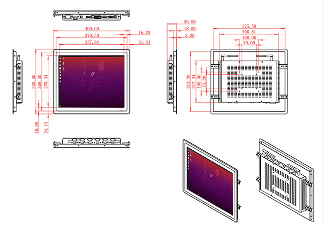 17-Inch Reliable Linux Monitor for Industrial Operations and Security Panels