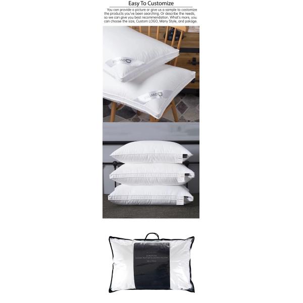 Anti Static Double Adjustable Soft Hotel Pillows Cotton Filled Pillows