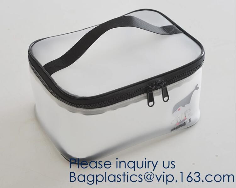 Small Clear PVC Waterproof Bag with Zipper Closure, Mini Portable Transparent Plastic Organizer Pouch for Cosmetic, Make