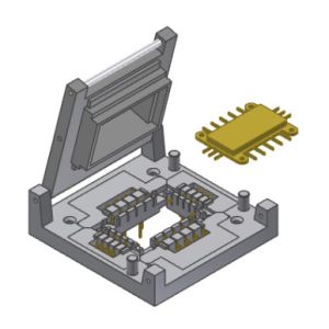 BeCu Gold Plated CarrierAzimuth Carrierless Test Socket Less 63076TM Azimuth