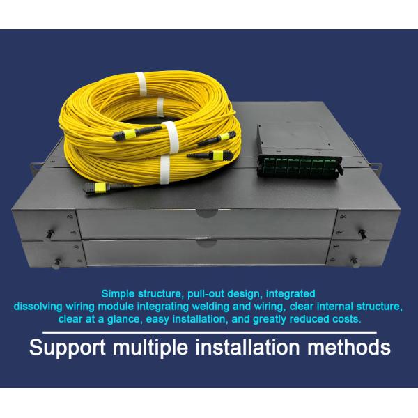 48cores OM4 1U 19" MPO ODF Rack Fiber Patch Panel SC APC