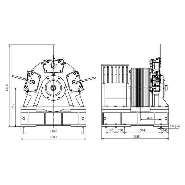 High Performance Heavy Duty Lift Traction Machine Double Wrap