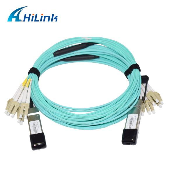 40G-Base QSFP+ To 8xLC SR4 Active Optical Breakout Cable MSA Compliant 40G AOC