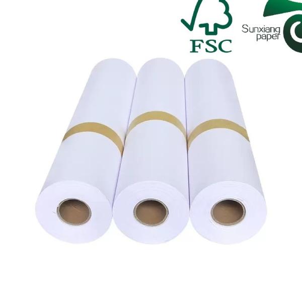 610mm 620mm Width Plotter Paper Roll For CAD Engineering Paper CAD Plotter Paper FSC