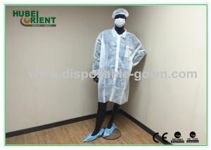 Quality Tyvek SMS MP PP Single Use Lab Coat With Velcro for sale