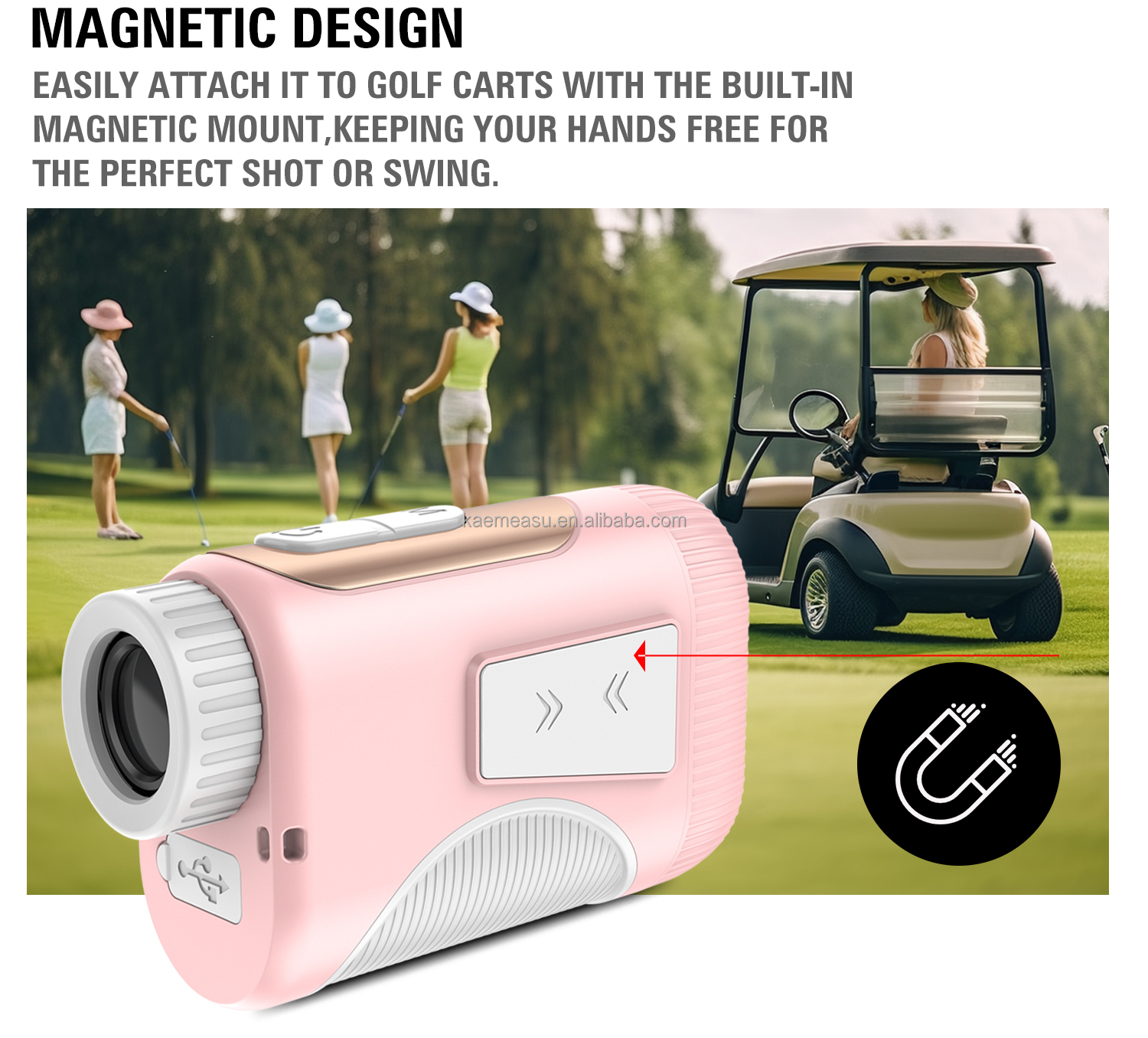 Customized Support OEM 800m Industrial Grade Golf Laser Rangefinder with Slope and Magnet for Golf Courses