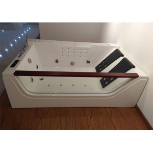 Quality Double Pillows Rectangular Abs Jacuzzi Whirlpool Bathtub With Computer Control for sale
