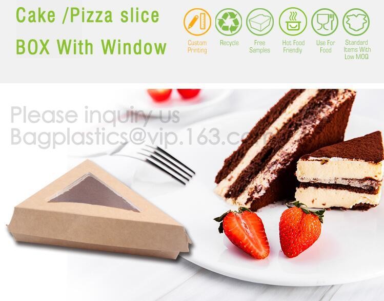 Triangle Food SLICE CAKE BOX, Salad, HUMBURGER BOX, BOAT TRAY, LUNCH BOX,