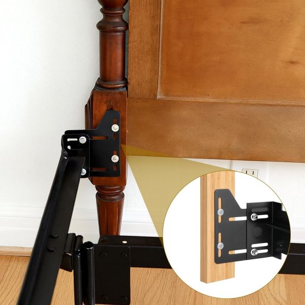 Bed Frame Brackets Adapter for Headboard Heavy Duty Bed Frame Brackets Queen Bed Modification Adapter Kit