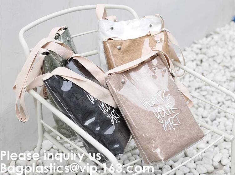 Eco Friendly Reusable Waterproof Tyvek Passport Holder Packing Cubes Toiletry kit Backpack Tote Bag Travel Accessories