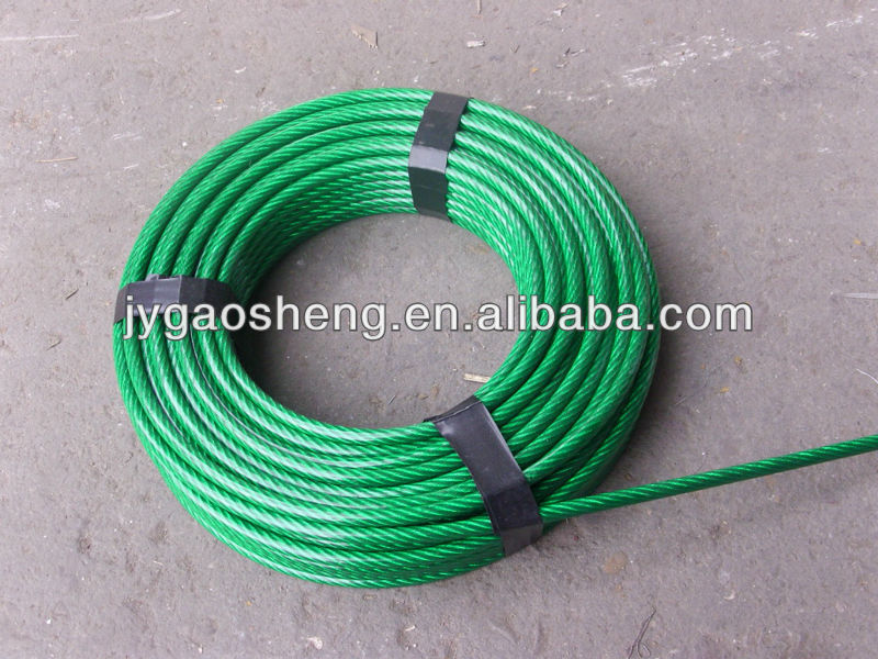 3mm-5mm TPU Coated Gym Cable Wire Rope 60# 7x19 1670Mpa-2160Mpa