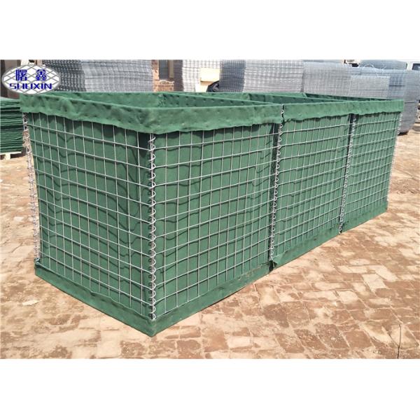 Green HDP Galvanized Military Hesco Barriers for Temporary Fortifications