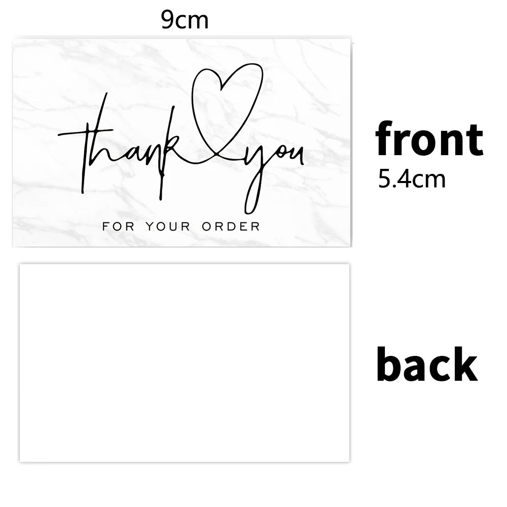 CMYK Color Custom Card Printing Paper Thank You Cards Package Insert