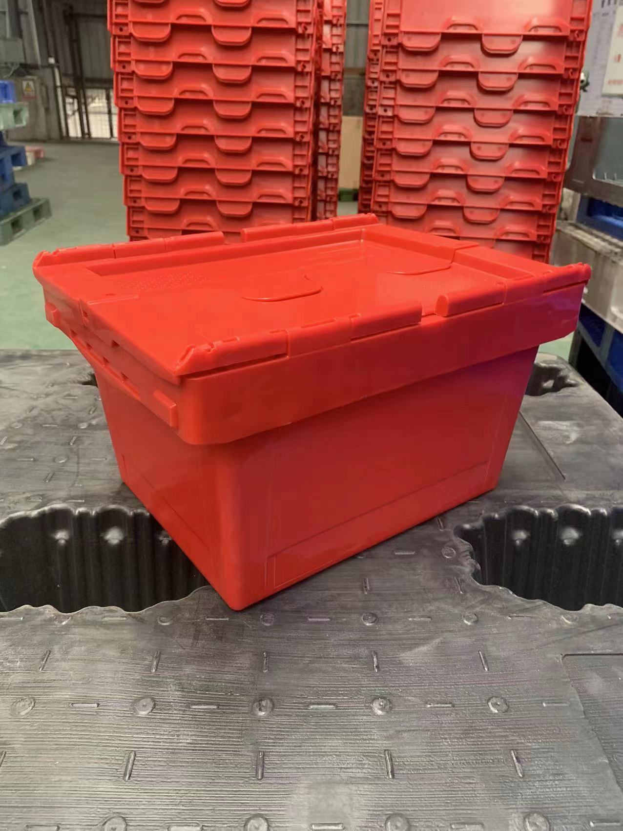 400x300x240 mm Solid Box Heavy Duty and Recyclable with Lid for Logistic Storage Blue
