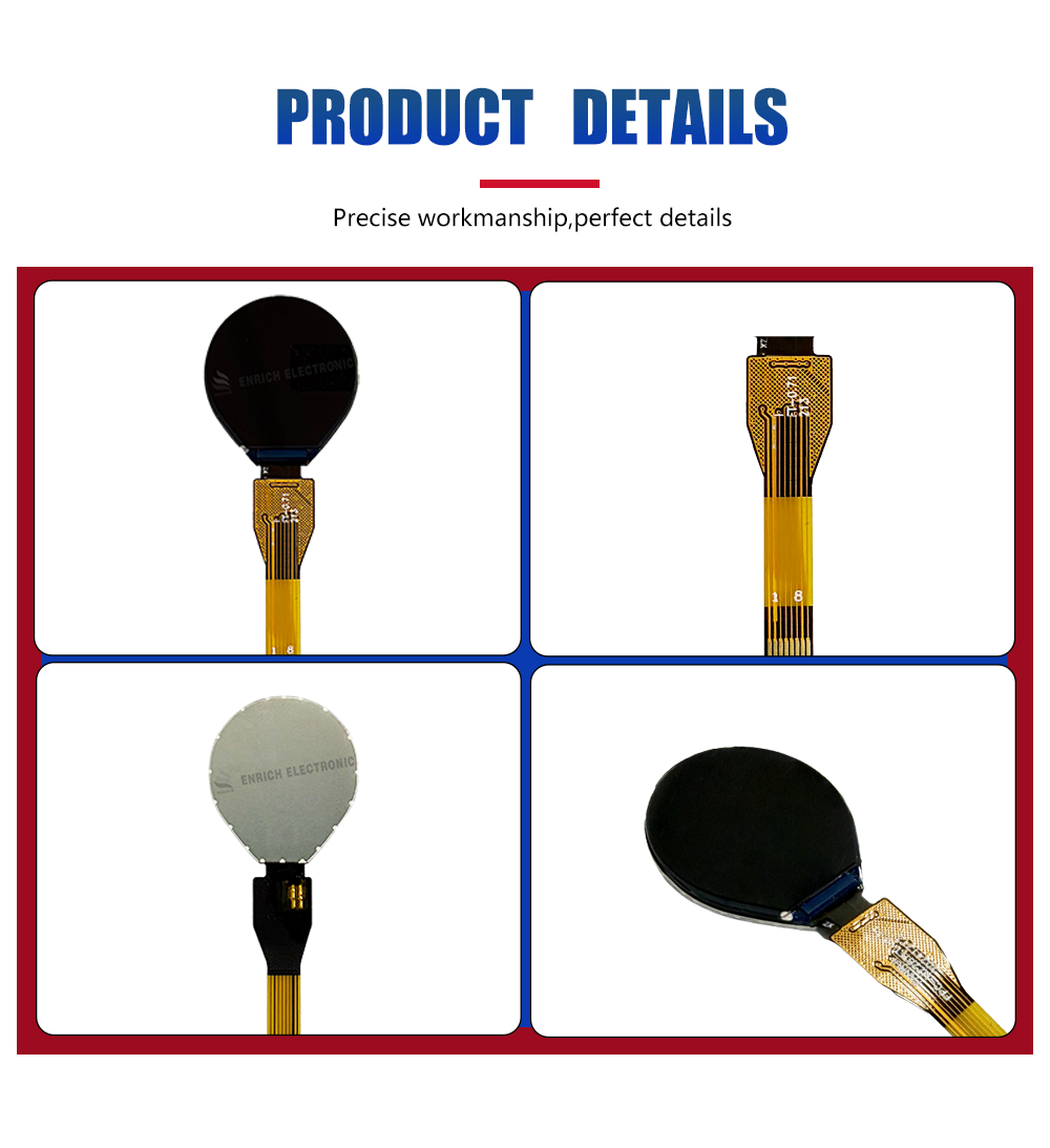 0.71 Inch Round TFT LCD Module with 160x160 Resolution and IPS Viewing Angle for Wearable and Industrial Applications