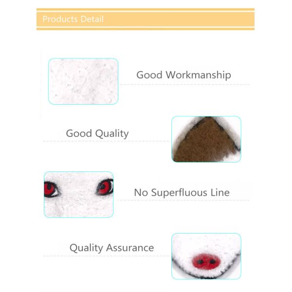 White Fox Sew Embroidery On Patches Applique Badge Clothes and Bag DIY Wholesale and Custom Various Animals Patches
