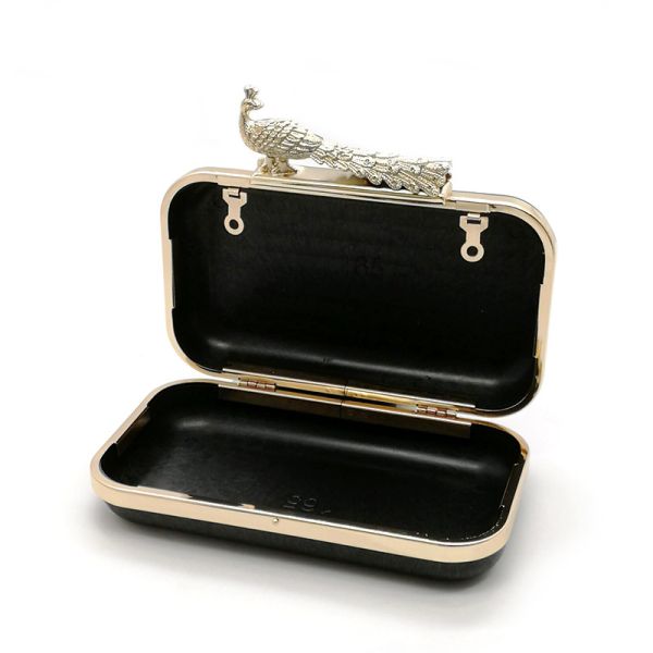 Fancy Bird Lock Iron Frame Box Clutch Frame For Lady Cluthes