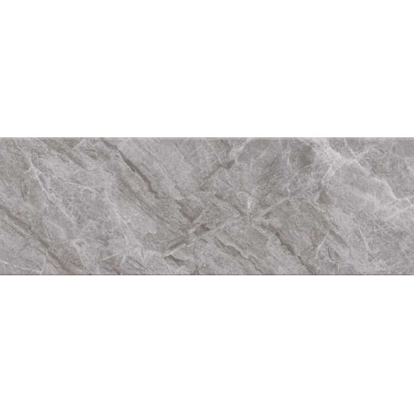 Grey Flower Pattern Rectangular Ceramic Floor Tile Imitation Marble Texture