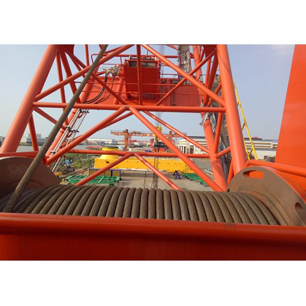 High Efficiency Carbon Steel Tower Hoist Winch With LBS Grooved Drum