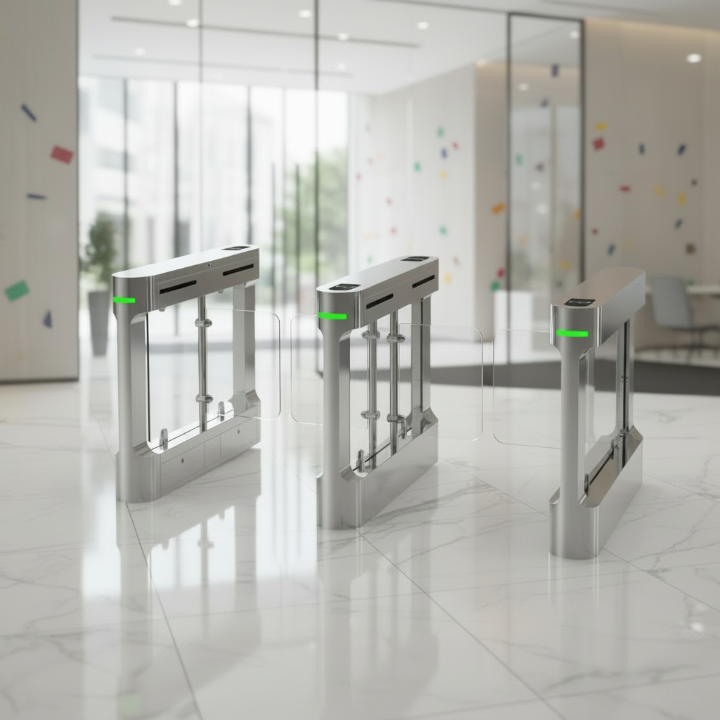 Office Automatic Turnstile Gate Fast Speed Swing Barrier Gate Access Control