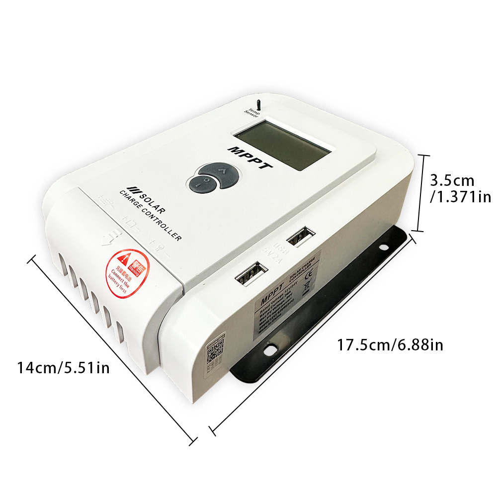 10A 20A 30A 40A 50A 60A Solar Panel Battery Charge Controller for 12V/24V Auto Smart MPPT PWM Solar Charging Regulator