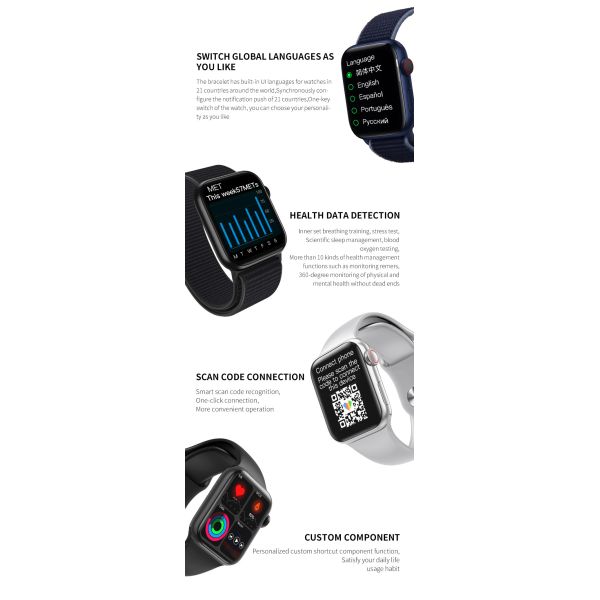 New High quality HW18 1.6inch screen bluetooth call smart watch