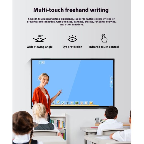 All-in-One 55inch Interactive Board for Teaching Conference Touch Screen Display Kindergarten Classroom Electronic Whiteboard