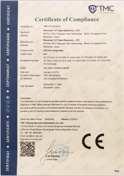 Shenzhen Super- curing Opto-Electronic CO., Ltd Certifications