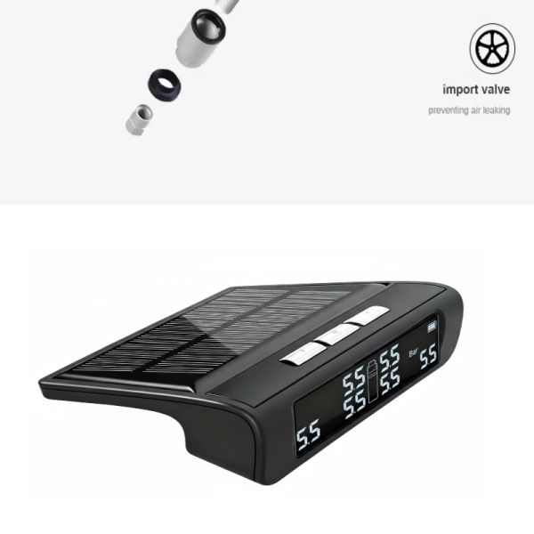 Six-wheel Motorhome Trailer Solar-powered Tire Pressure System Display External Sensor