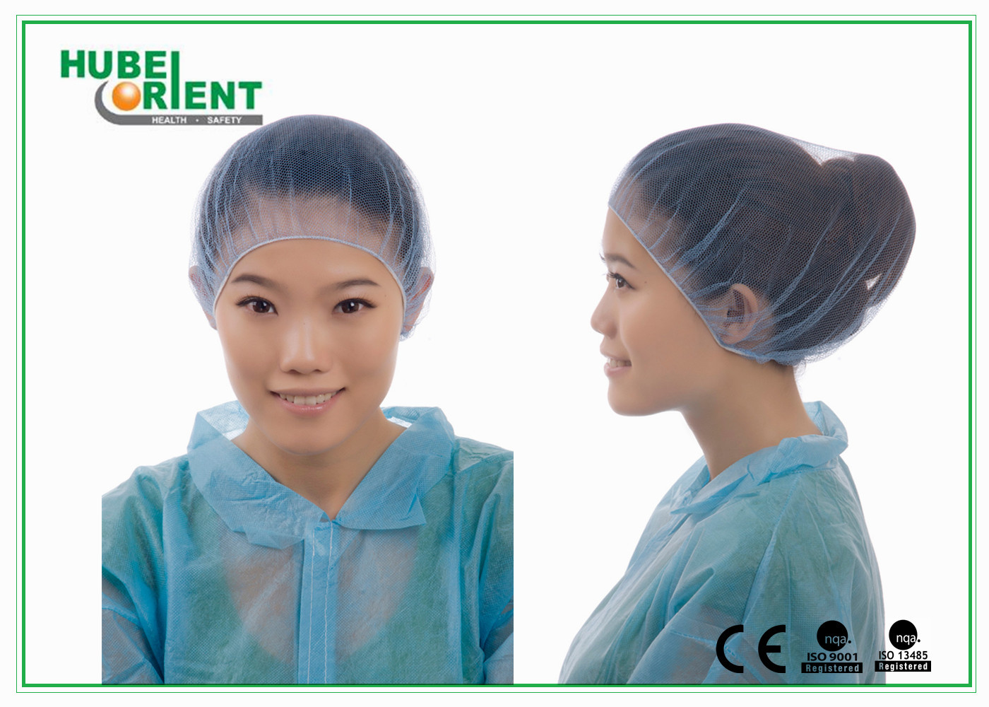 Quality ISO13485 Elastic Nylon Hair Nets For Painting Cleanroom for sale