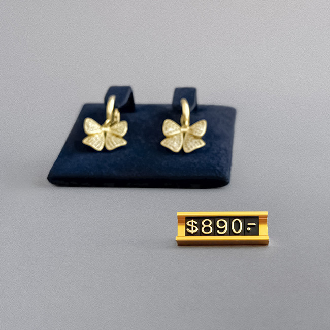 Mini Plastic Pricing Tags with Metal Base