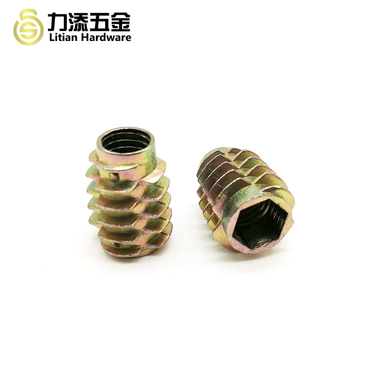Quality OEM Hex Drive Threaded Inserts , M4 Wood Furniture Screw Inserts for sale