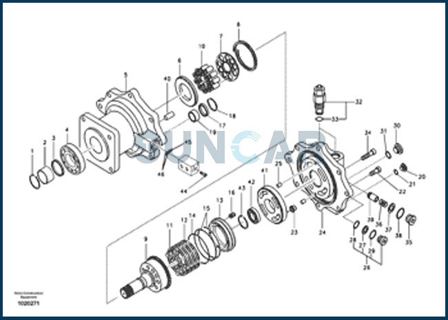 VOE 14512788 VOE14512788 Swing Motor Sealing Kit Fits SUNCARSUNCARVOLVO EC330B EC330C EC360B EC380D