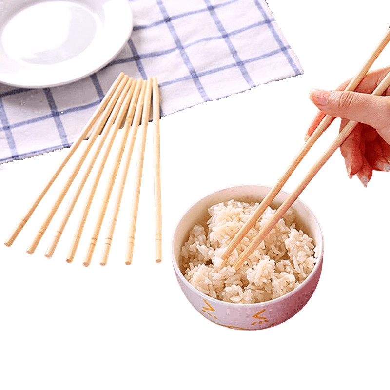 OPP Packing Bamboo Round Disposable Chopstick Custom Natural Color Material Type 100% Natural Moso Bamboo