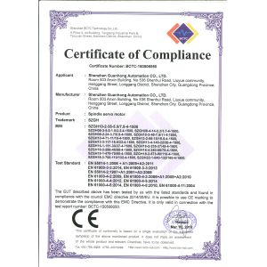 Shenzhen Guanhong Automation Co., Ltd. Certifications