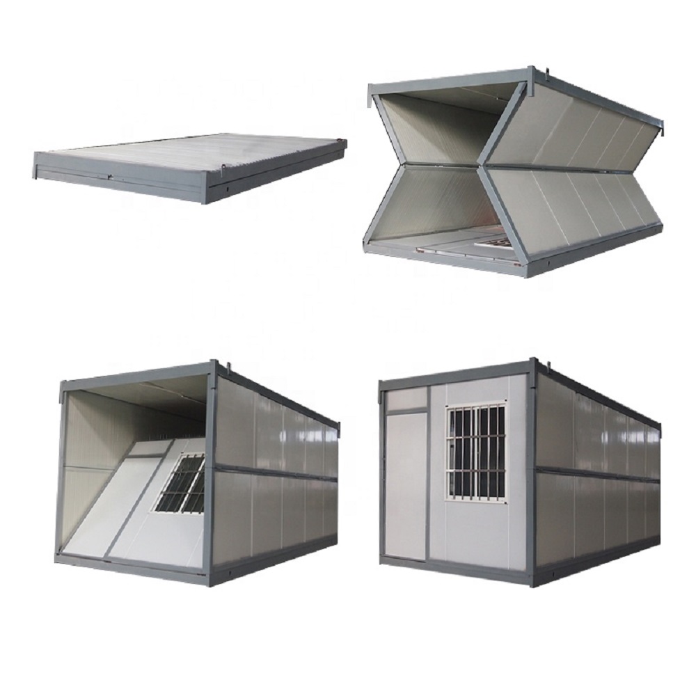 18mm MgO Board Floor Folding Container House With Bathroom And Kitchen Folded Modern Style