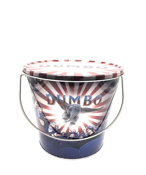 DADI Household 2.4L Popcorn Gift Tins Classic Metal Oval Metal Popcorn Bucket Stacking Shape