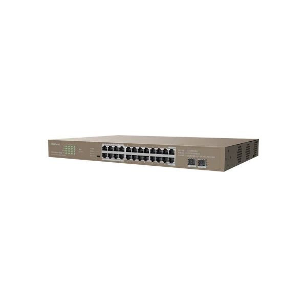 Tenda Gigabit POE Switch TEG1126P-24-410W 24GE 2SFP Ethernet Switch with 24-Port PoE Capacity 48G 440.0mm*284.0mm*44.0mm