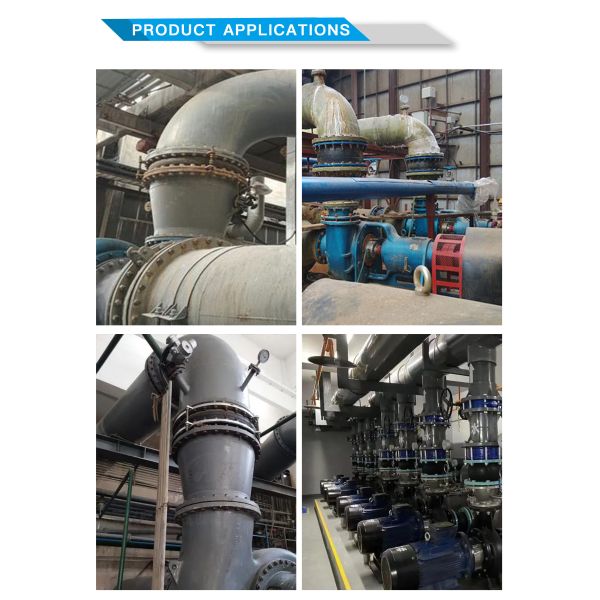 Rubber Compensator DN125 PN16 EPDM T90C Construction Length 130mm Flanged End Face Fully Sealed